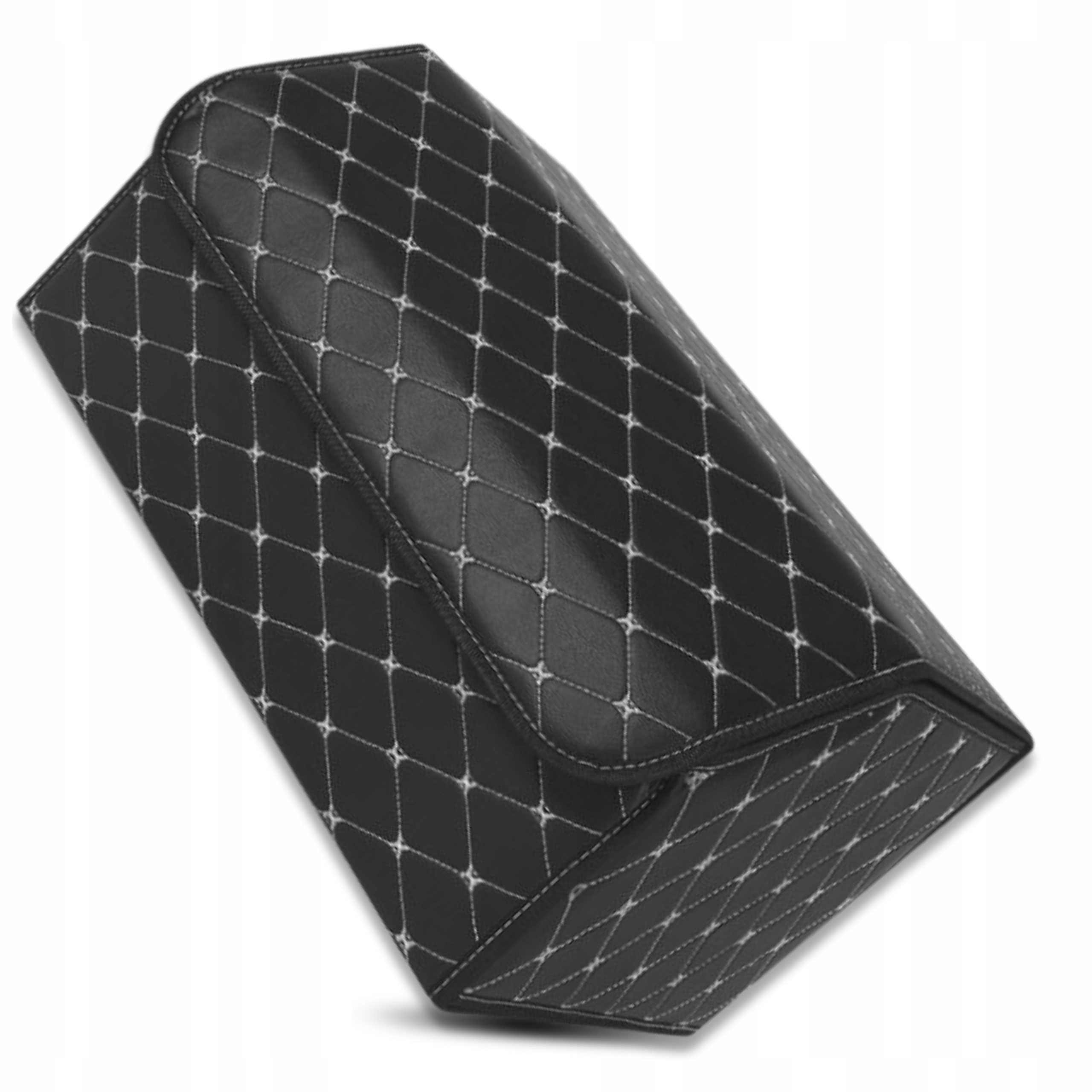 Organizer do bagażnika samochodowego ekoskóra pojemnik pikowany kuferek