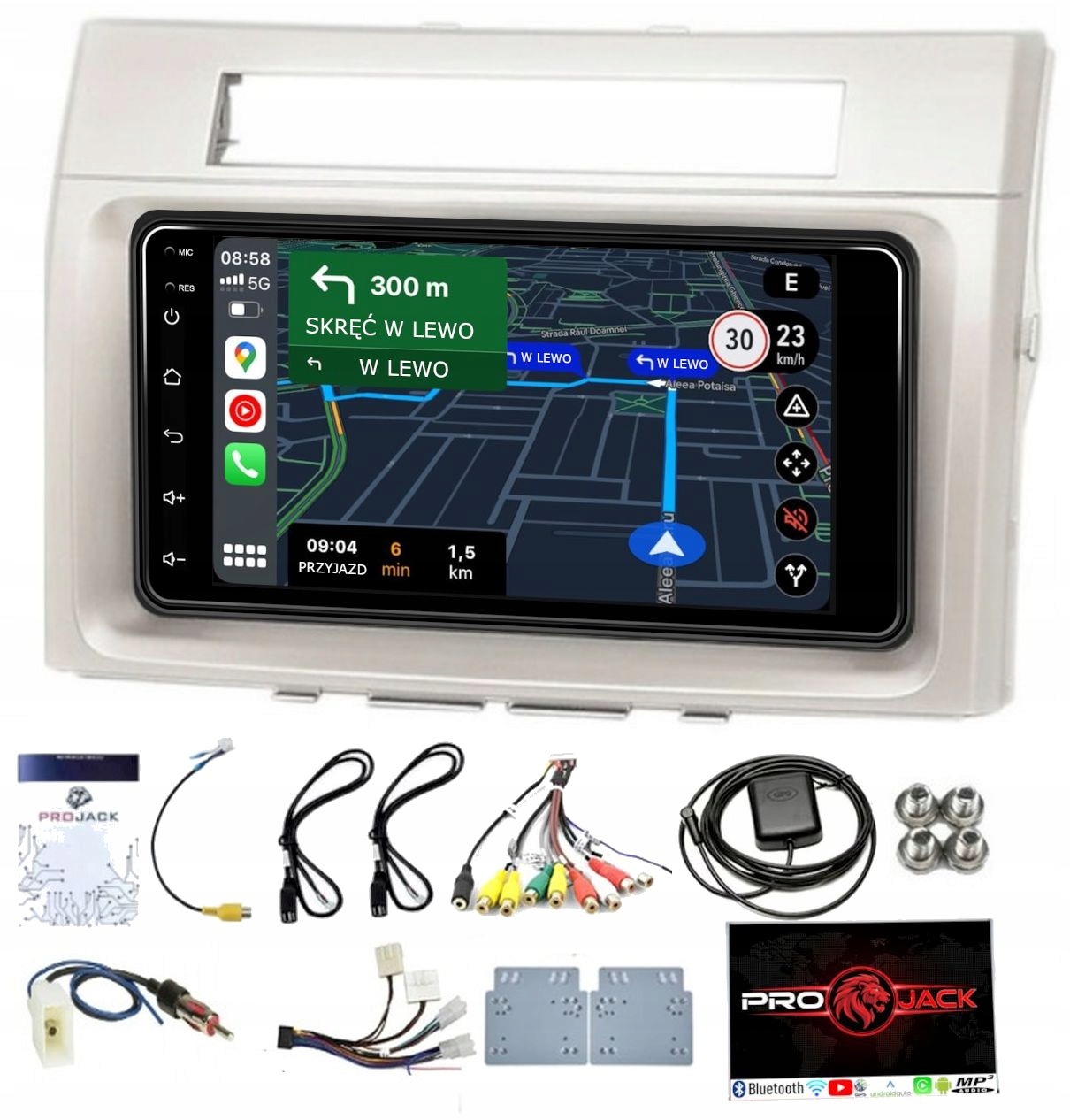 Rádio Navigácia Gps Toyota Corolla Verso 2004-2009 Carplay Wifi 6GB 128GB