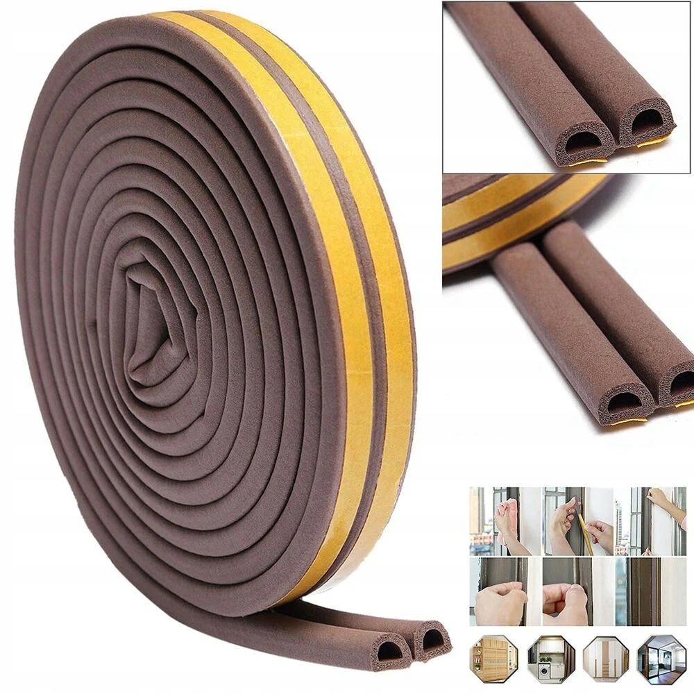 Uszczelka samoprzylepna drzwi okna 9x7,5mm D - 10m