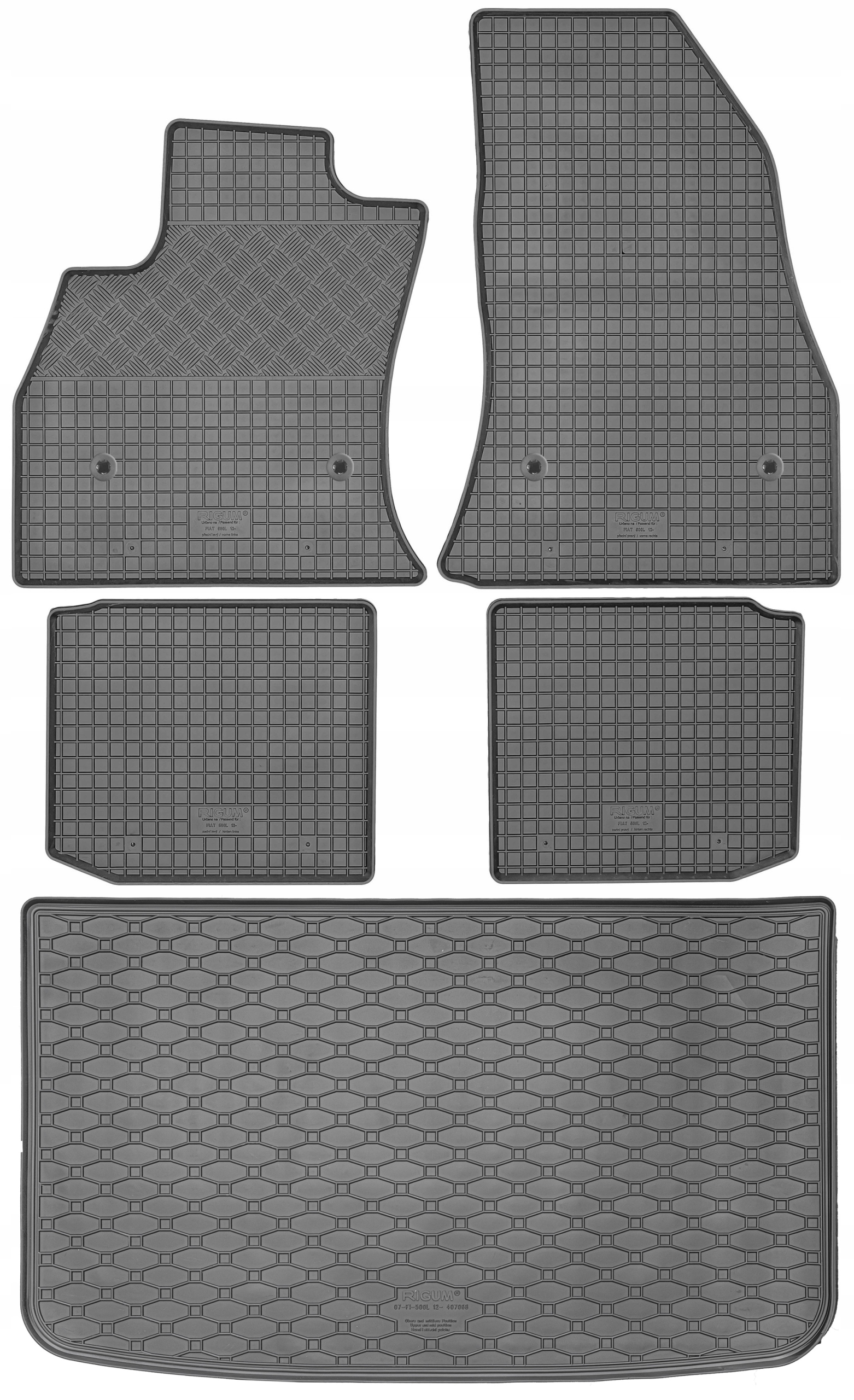 Fiat 500L Hatchback 2012 – rohož batožinového priestoru koberčeky
