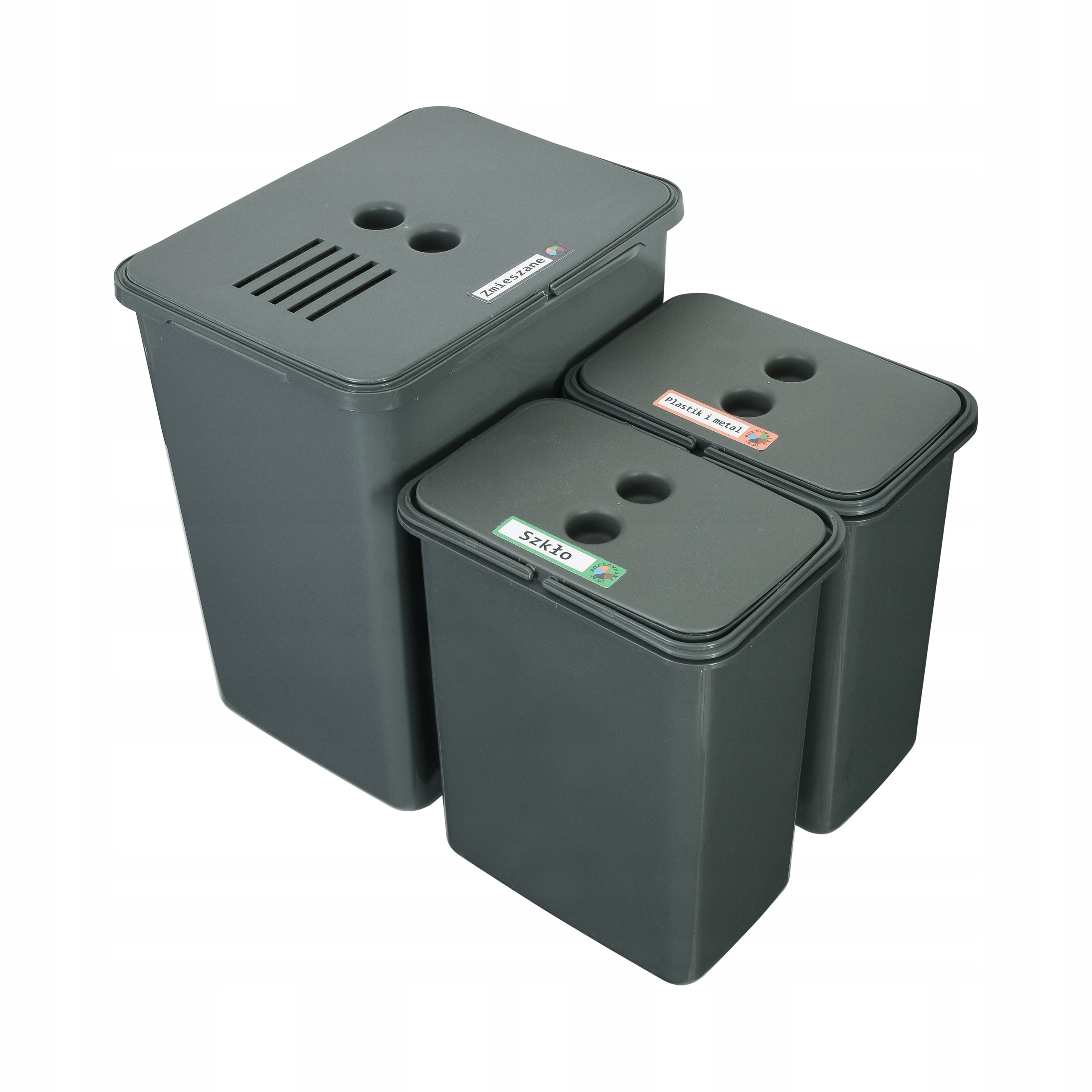 Zestaw koszy do segregacji Flexi do szuflady Blum 60 cm 1x20L 2x8L filtr