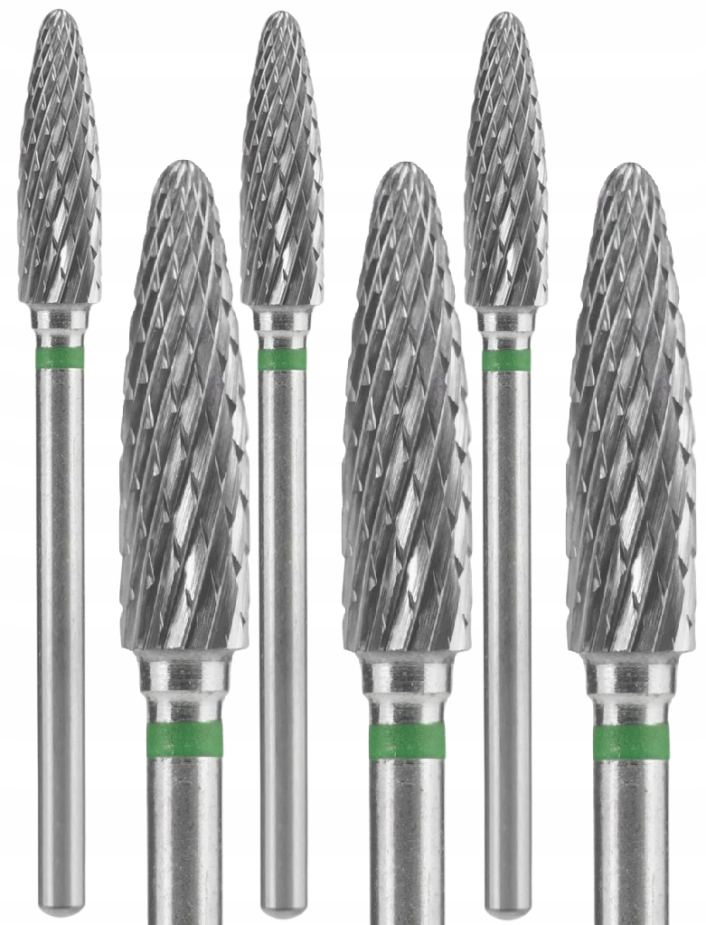 3 x Staleks Fréza ze slinutého karbidu Kužel Kulatý Zelená Průměr 4 mm