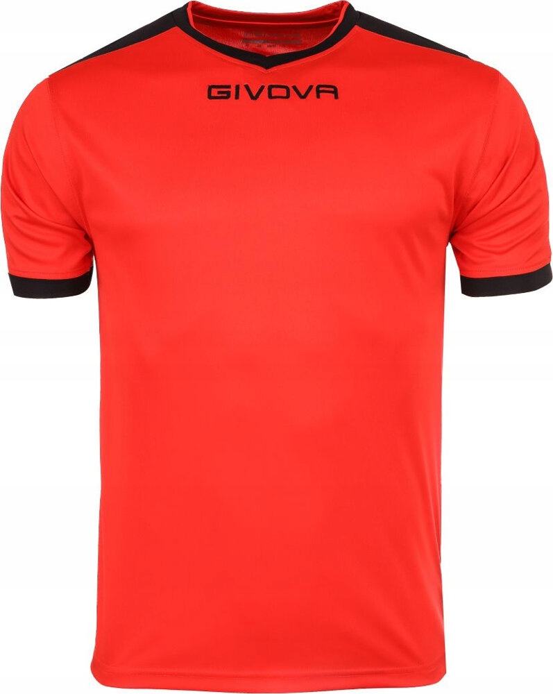 Koszulka Givova Revolution Interlock Pomarańczowo-czarna MAC04 0110 r XL