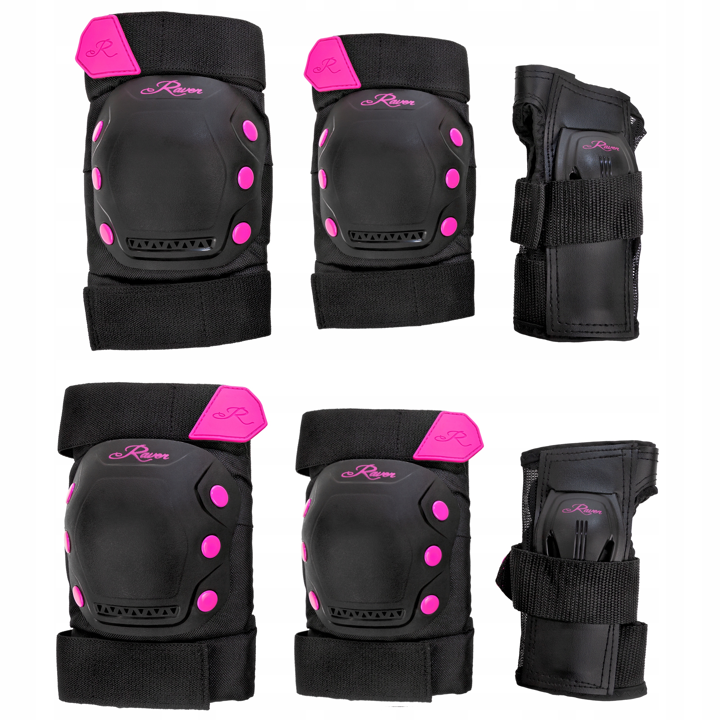 

Ochraniacze Raven Dexard Black/Pink L