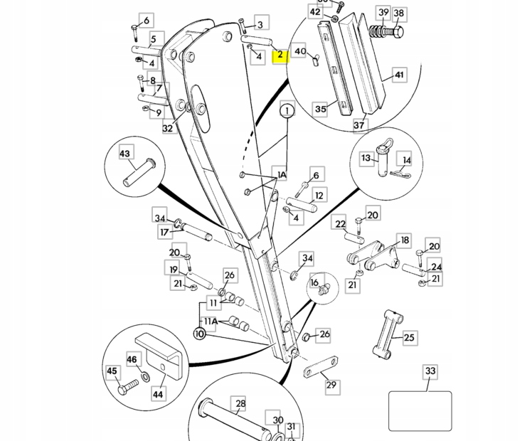 SWORZEN WYSIEGU DIPPER JCB KOPARKO LADOWARKA CVA Machine brand JCB
