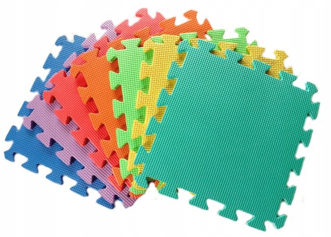 Puzzle piankowe mata piankowa DUŻE 29x29 cm 10 szt Marka inna