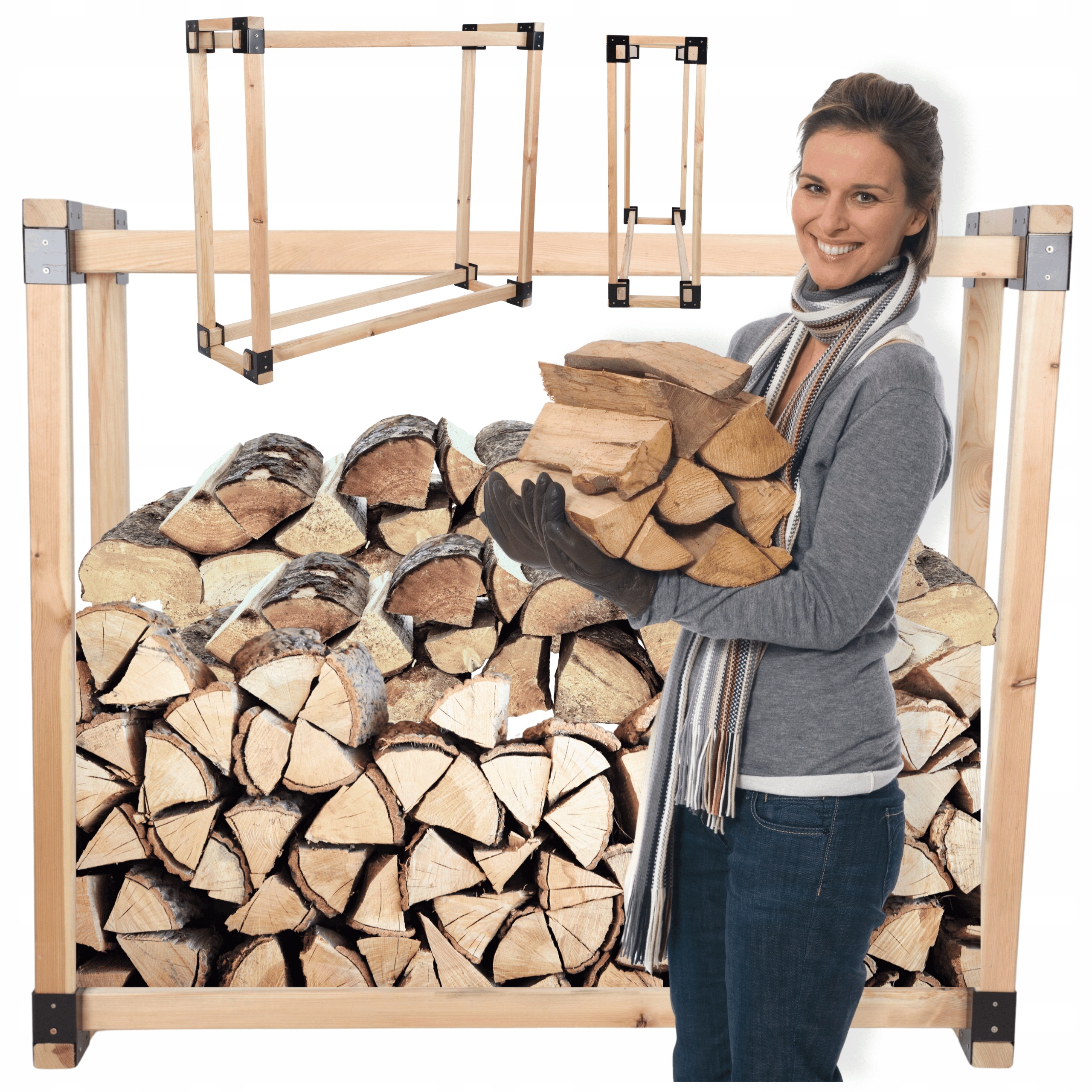 Drevený stojan na drevo a krb na palivové drevo 0,5 m3 Eko