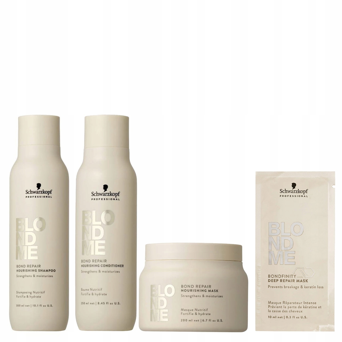 Schwarzkopf BlondMe Bond Repair sada pro posílení blond vlasů Dárek