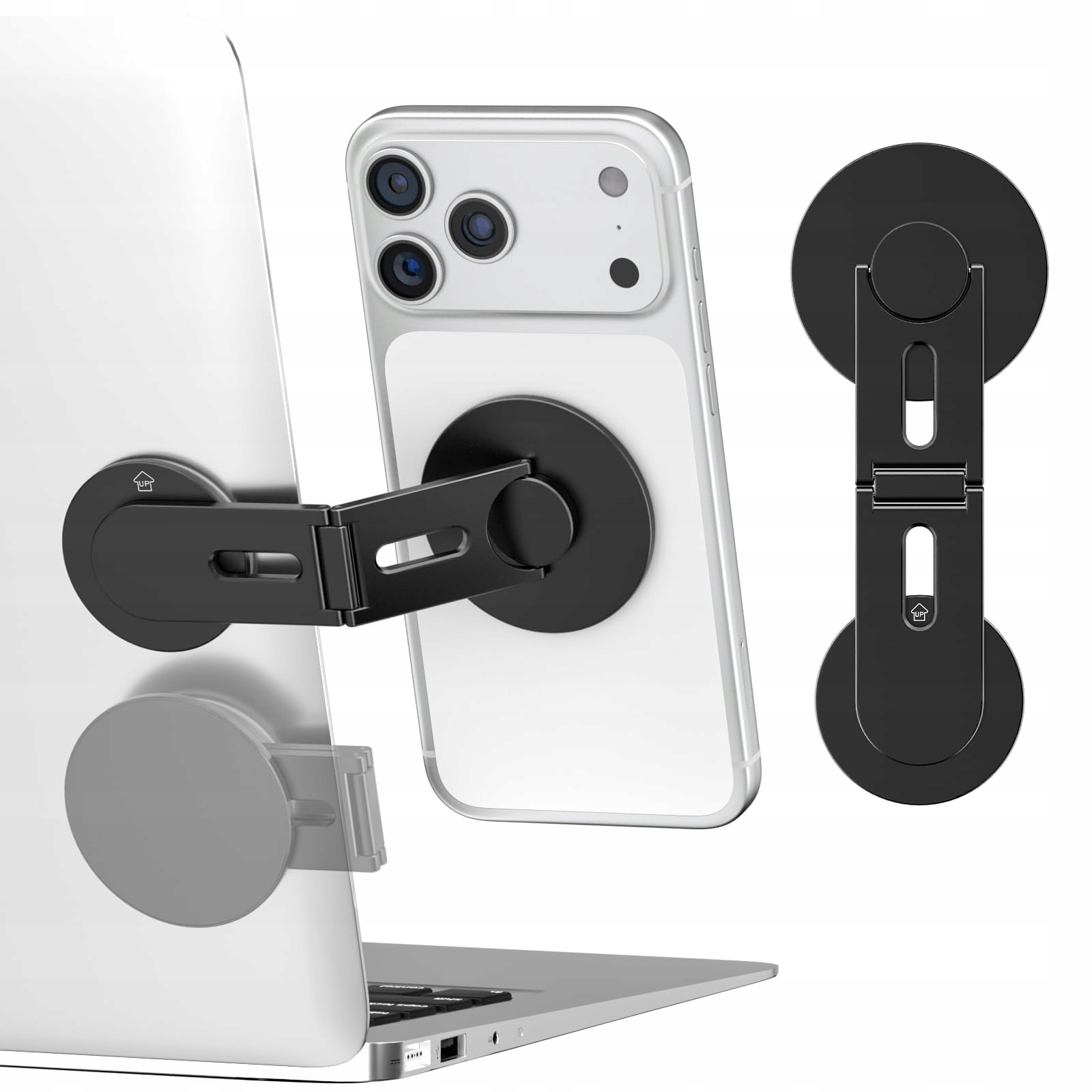 Magnetický držák na telefon a Notebook CloudValley skládací, černý
