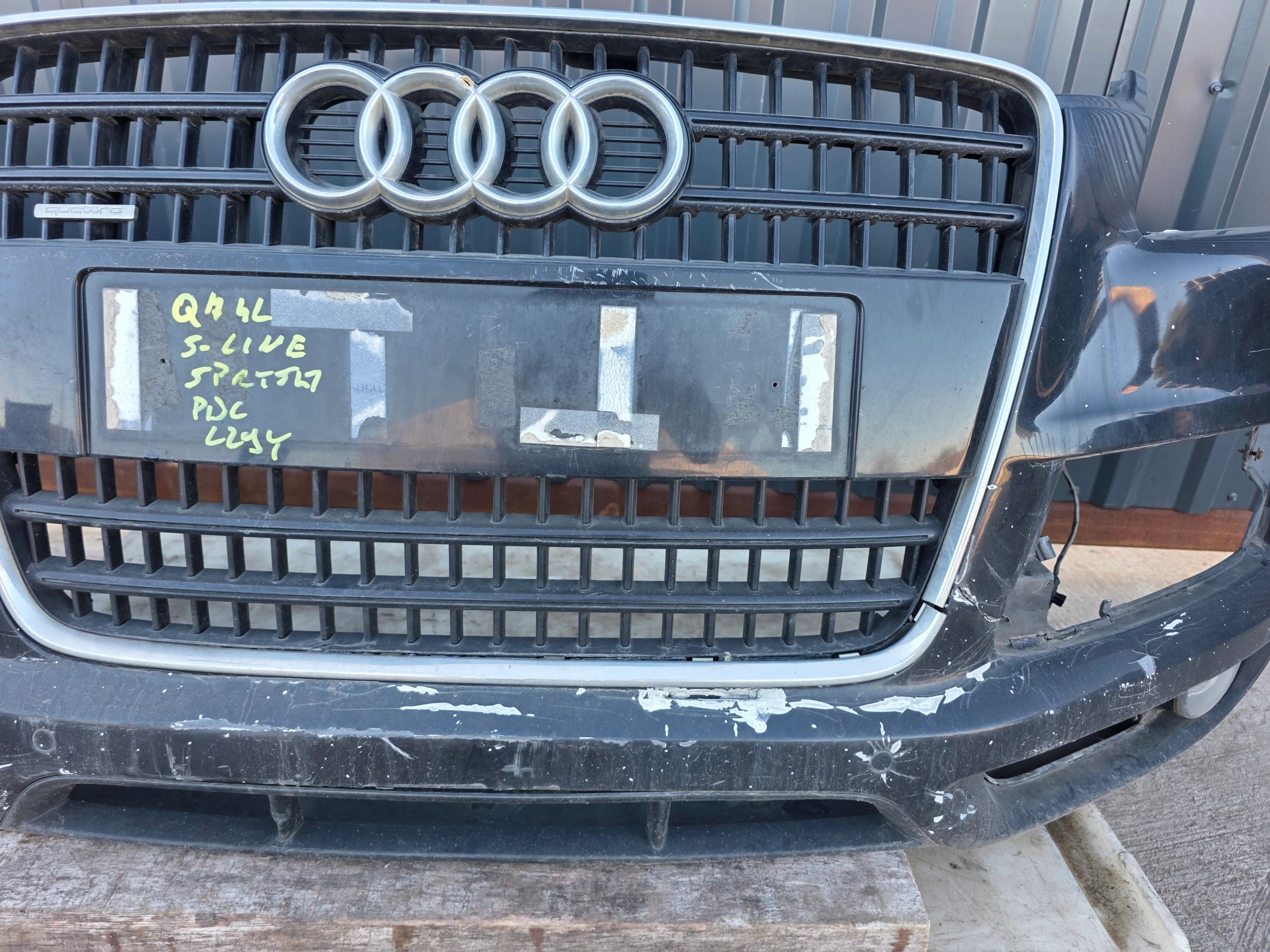 bumper front AUDI Q7 4L S LINE washers PDC complete original *2* !!!