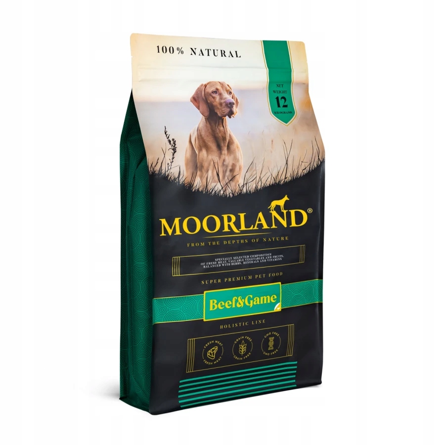 Sucha karma Moorland dla aktywnego psa Beef&Game 12kg