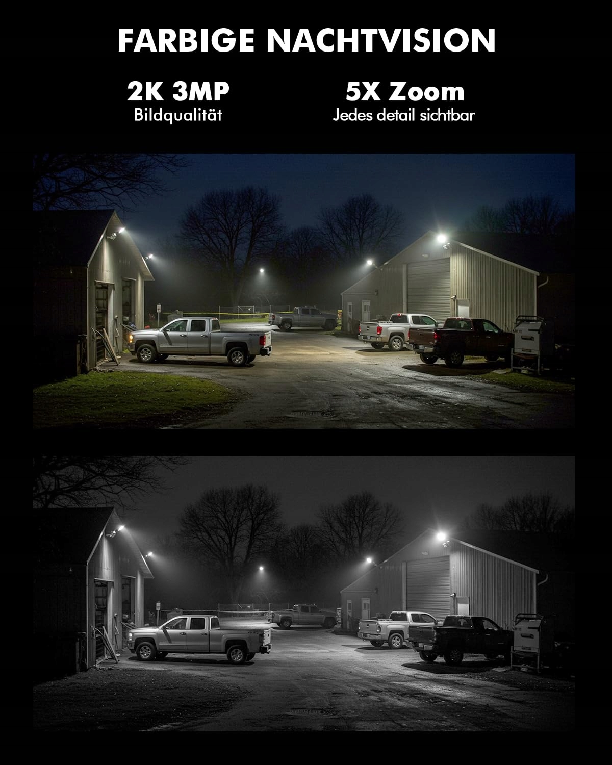 YESKANO Kamera Zewnętrzna 4G LTE z SIM i Solarnym Panelem 360° 2K 3MP — miniatura 5