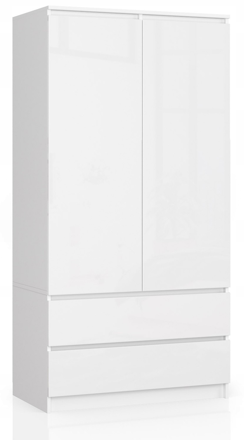Skříň S90 2D 2SZ Clp Pk Bílý Lesklý Akd