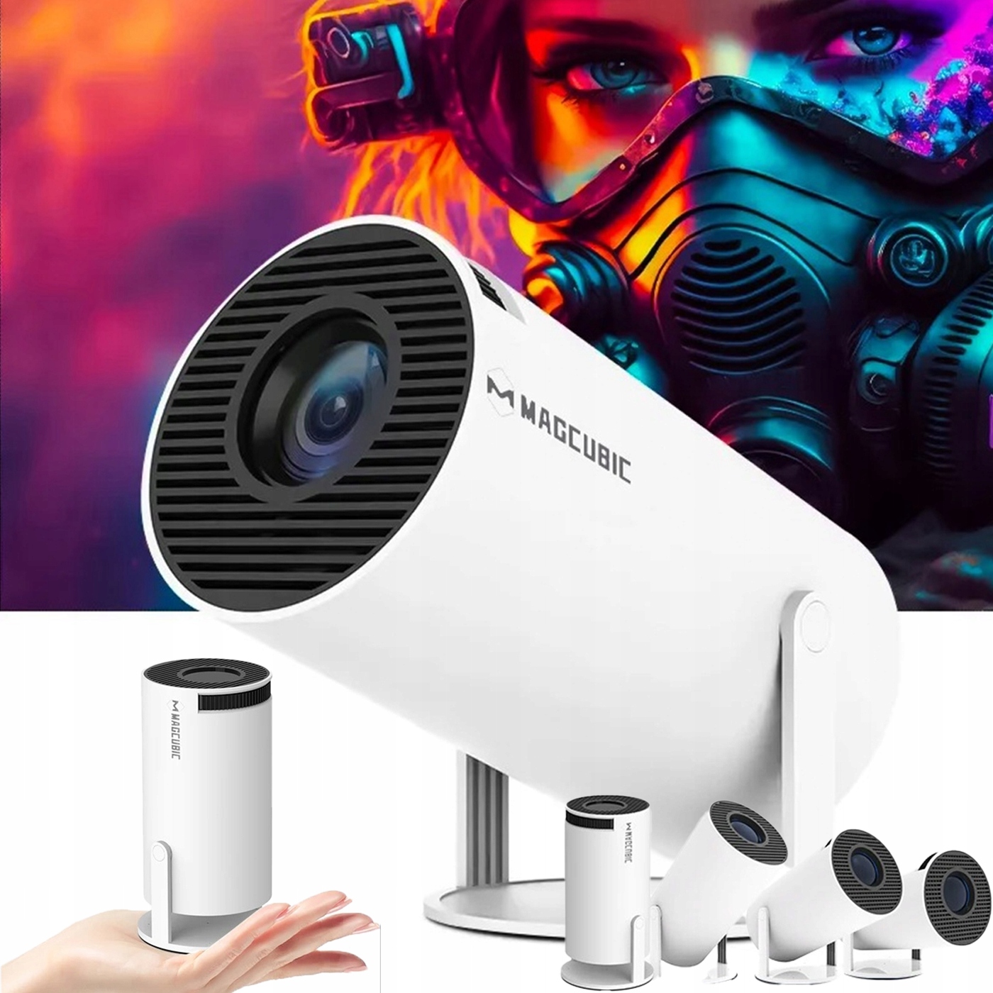 Domáci Projektor WiFi Projektor Android Tv Full Hd Led Vstavaný Reproduktor