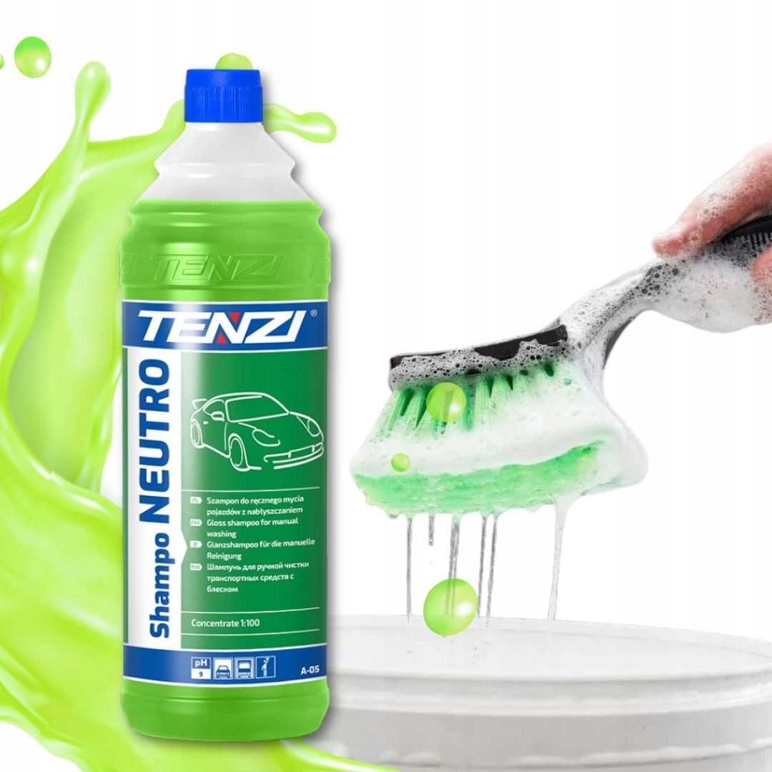 Szampon do mycia samochodu auta wszystkich karoserii 1L Szczotka Do Mycia