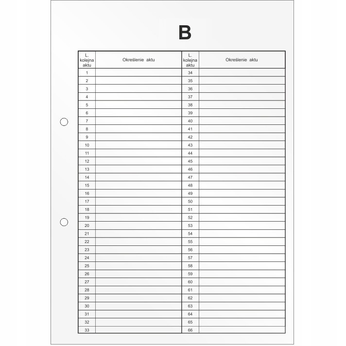 PRZEKŁADKI DO AKT OSOBOWYCH B 10 arkuszy BIURFOL