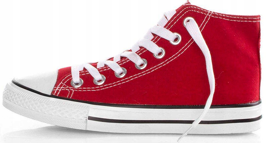 4970 CZERWONE WYSOKIE TRAMPKI TENISÓWKI DAMSKIE 38 Rozmiar 38