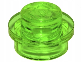 

Lego 4073 Płytka 1x1 okrągła trans-bright green 2N