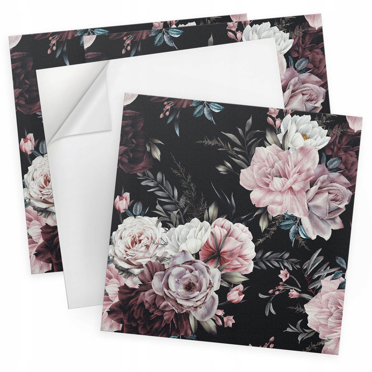 Sada samolepících Pvc panelů Květinový vzor na pozadí, 4 ks 50x50 cm