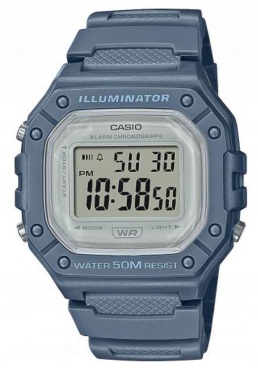 Mládežnické sportovní hodinky na řemínku Casio Sport W-218HC Gravírování