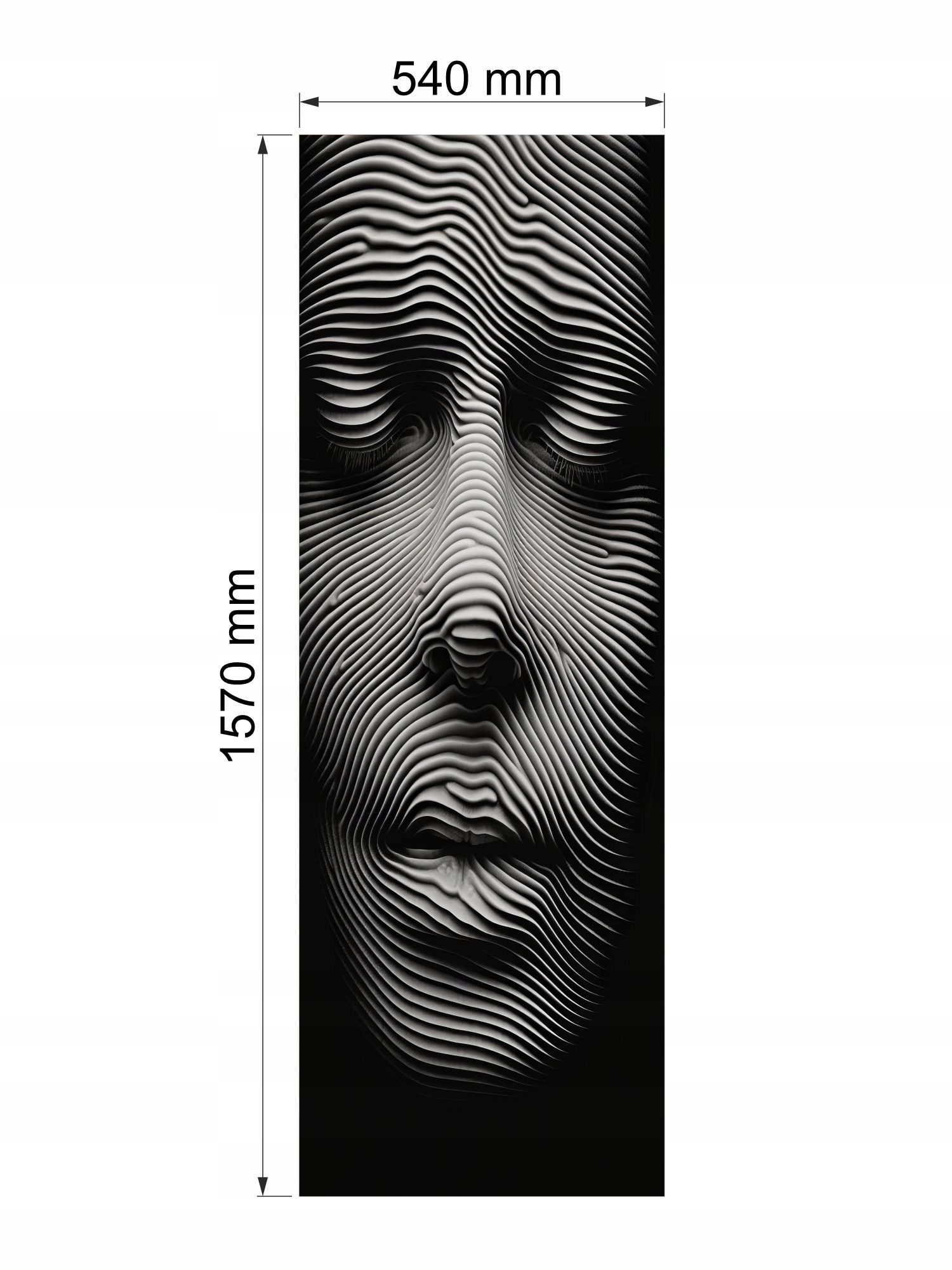 Grzejnik z OBRAZEM ART BIG28. 545x1570 Wysokość 1570 mm