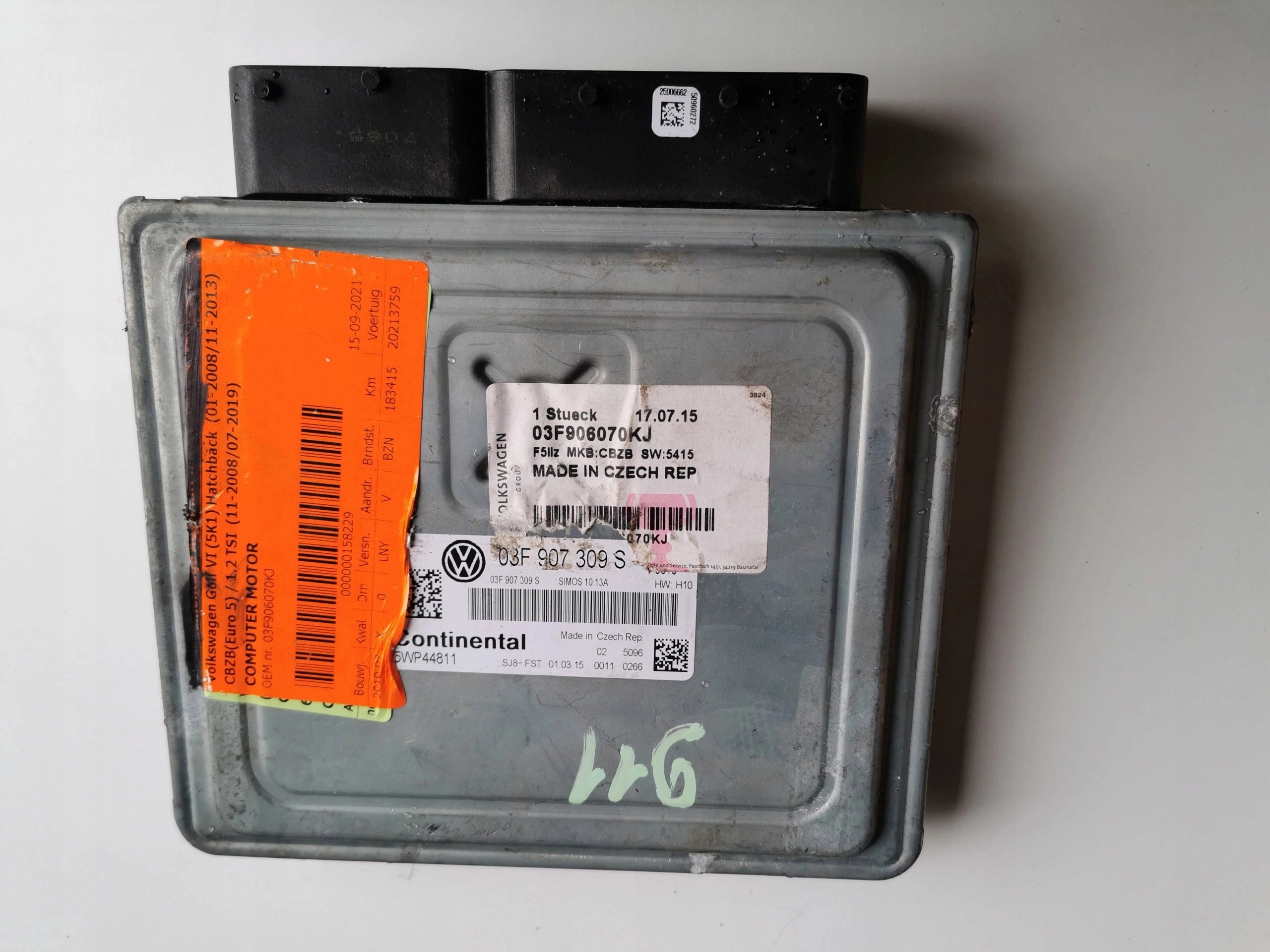VW GOLF 1.2B TSI 5WP44811 03F907309S computer ECU