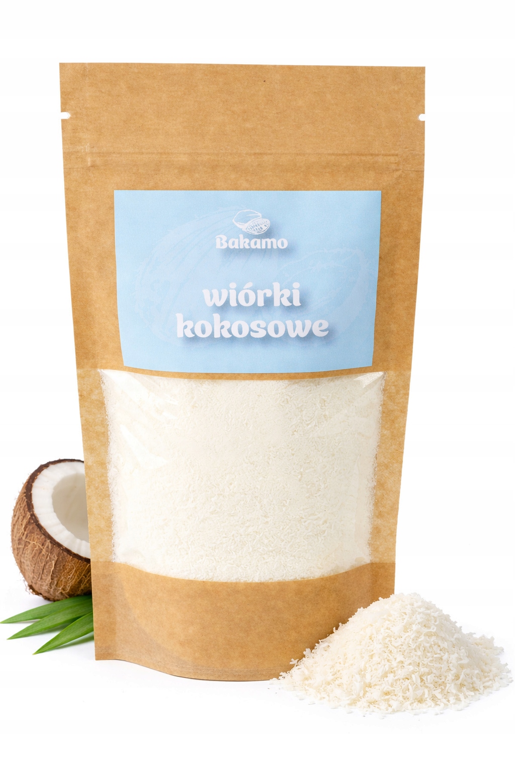 Strouhaný Kokos bez síry, přírodní, prémiové, 500 g, Bakamo