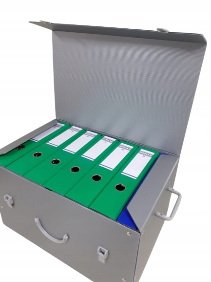 

Pudło na segregatory 500x320x290 srebrno-szare