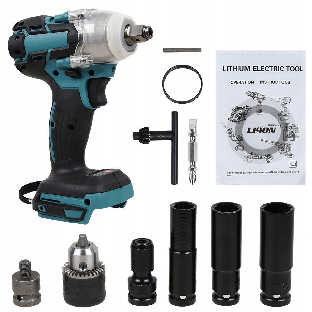 KLUCZ UDAROWY DO MAKITA 18V 520NM 1/2" AKUMULATOROWA BEZSZCZOTKOWA Waga produktu z opakowaniem jednostkowym 0.5 kg