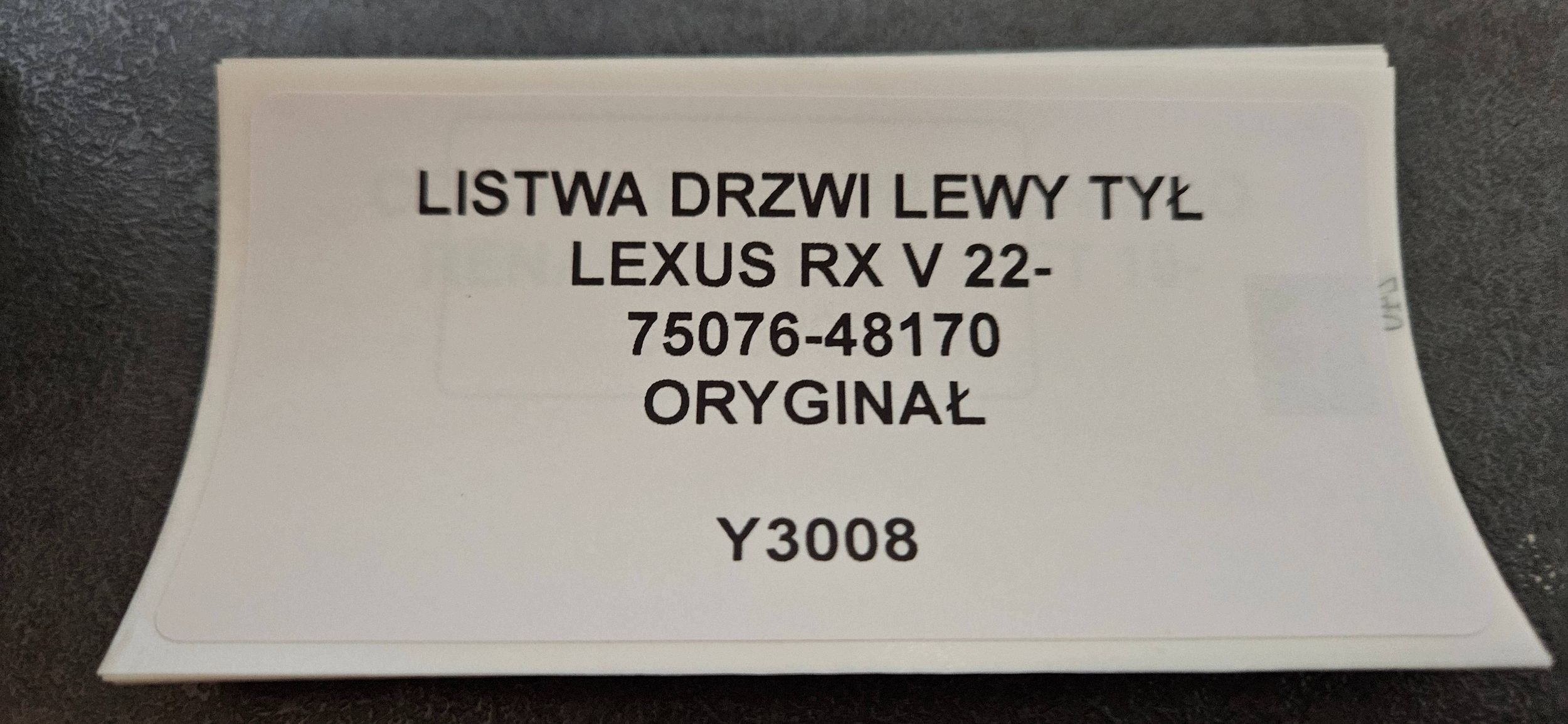 moulding door rear left side Lexus RX V 7507648170