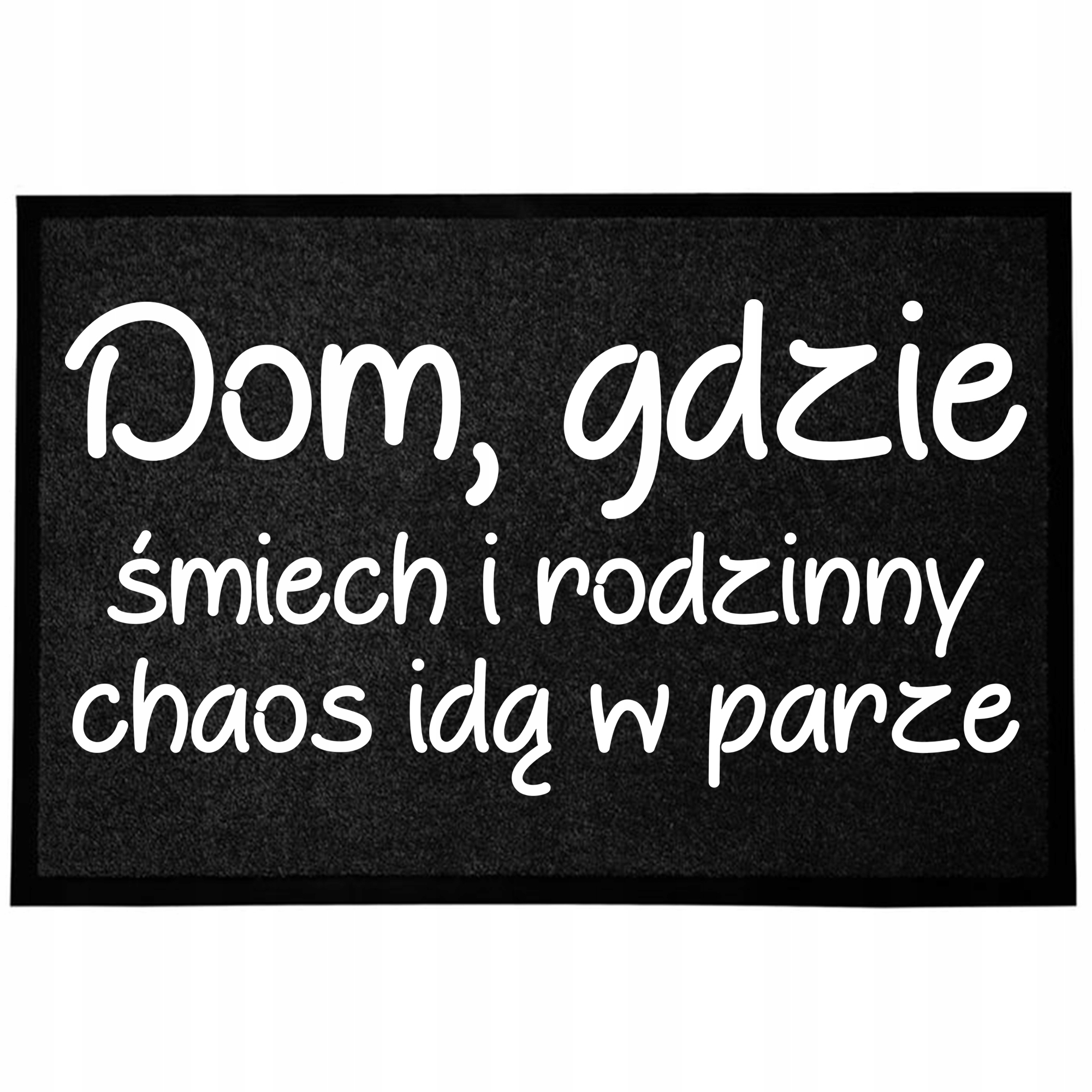 Wycieraczka Wejściowa Czarna 40X60 Pod Drzwi Zabawny Nadruk Rodzinny Chaos