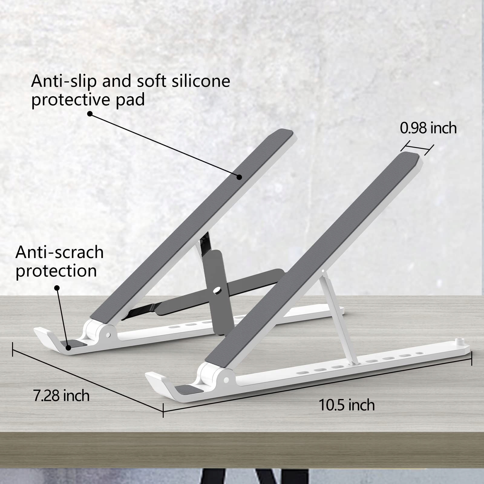 TONMOM Składana Podstawka Pod Laptopa Regulowana ABS Silikon Chłodzenie — miniatura 5