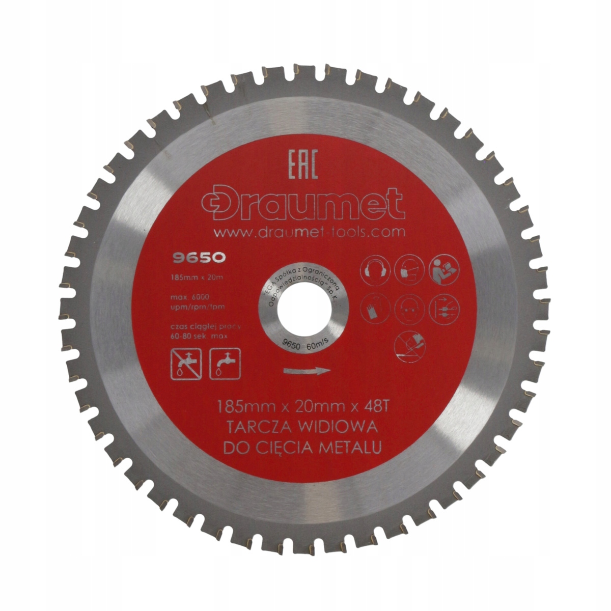 Draumet Tarcza piła tarczowa do cięcia płyty warstwowej metalu 185x20 48Zęb