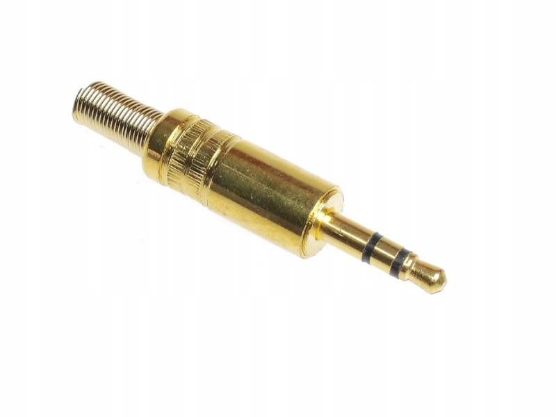 

Wtyk jack 3,5mm Stereo Metal złoty