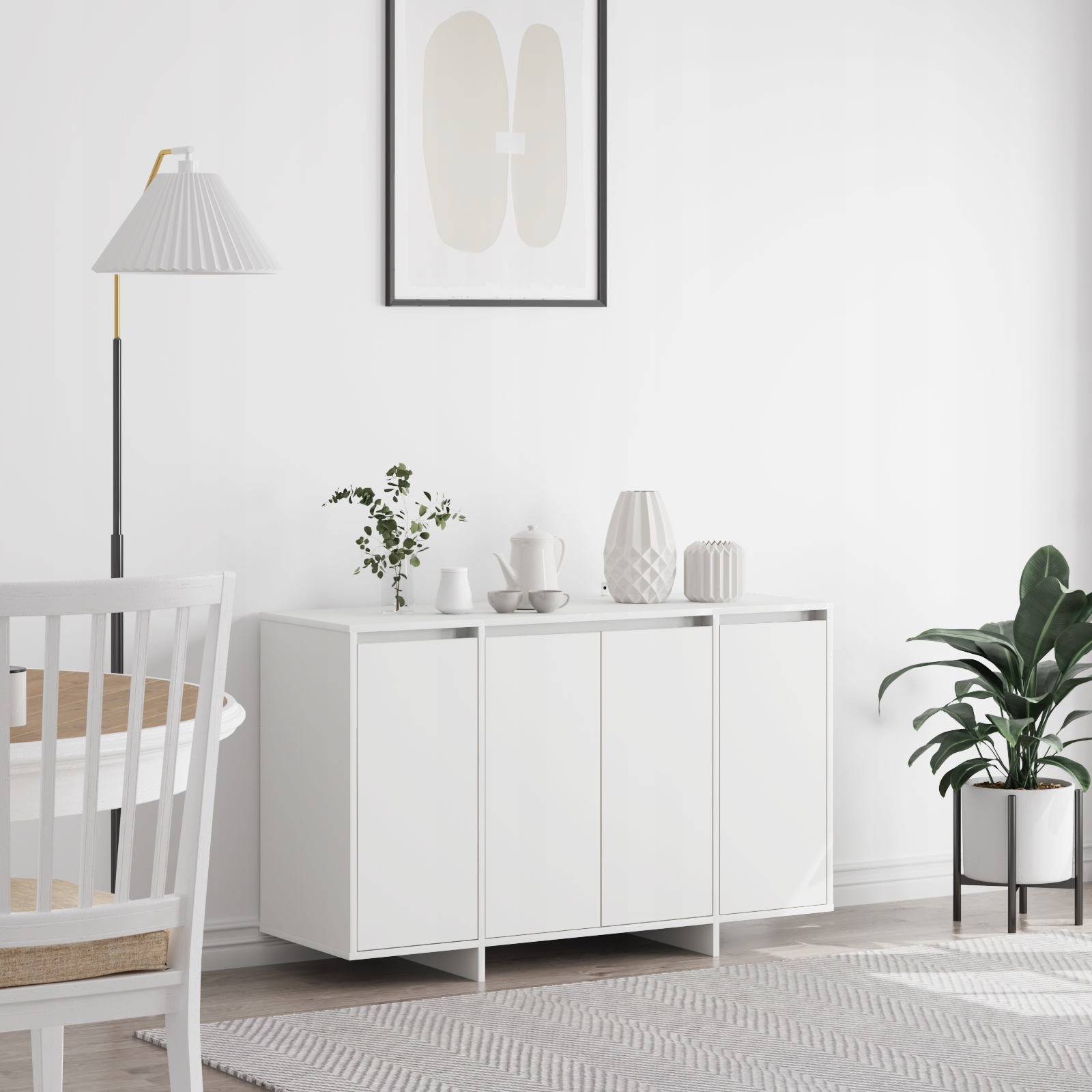 Bílá úložná skříň Bílá Technické dřevo 120 x 41 x 75 cm Bílá 3333896