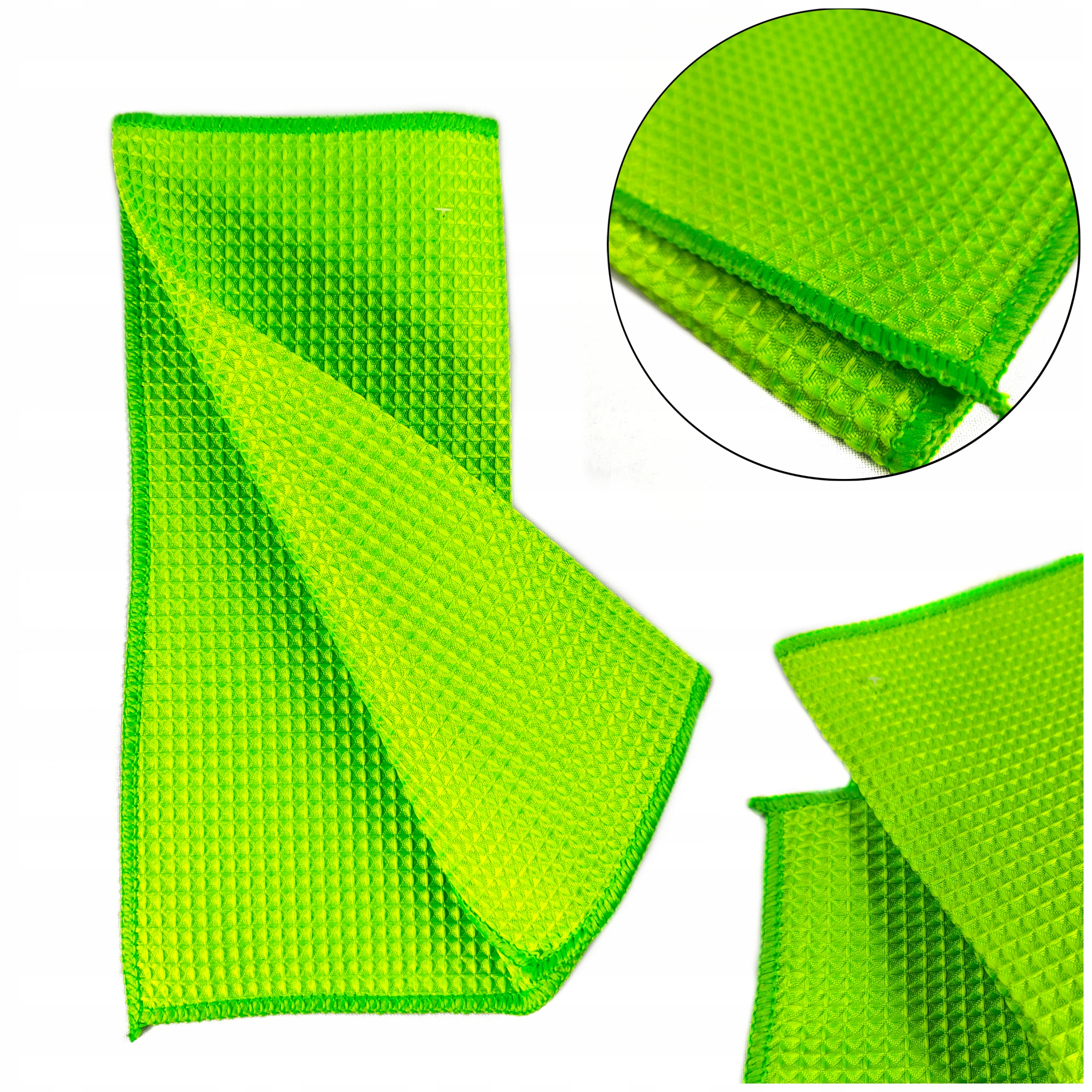 Ścierka z mikrofibry waflowej do czyszczenia polerowania szyb 30x40cm 280g