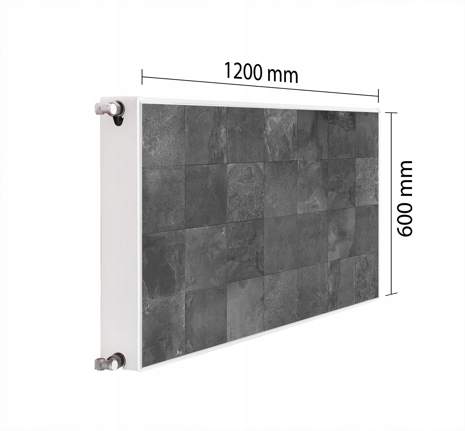 Maskovač Kryt Radiátoru 120x60 Šedá Podložka Magnet