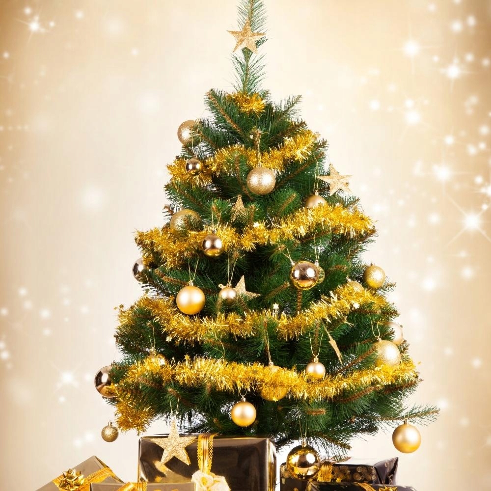 ŁAŃCUCH CHOINKOWY DEKORACJA ŚWIĄTECZNA STROIK ZŁOTY 6M GRUBY XXL 10 CM Stan opakowania oryginalne