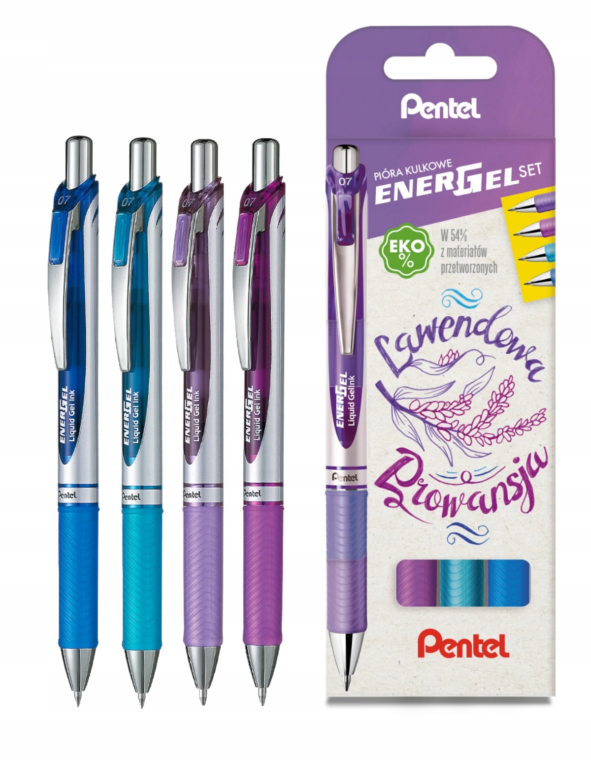 

Pióro Pentel Energel BL77 4Szt Lawendowa Prowansja