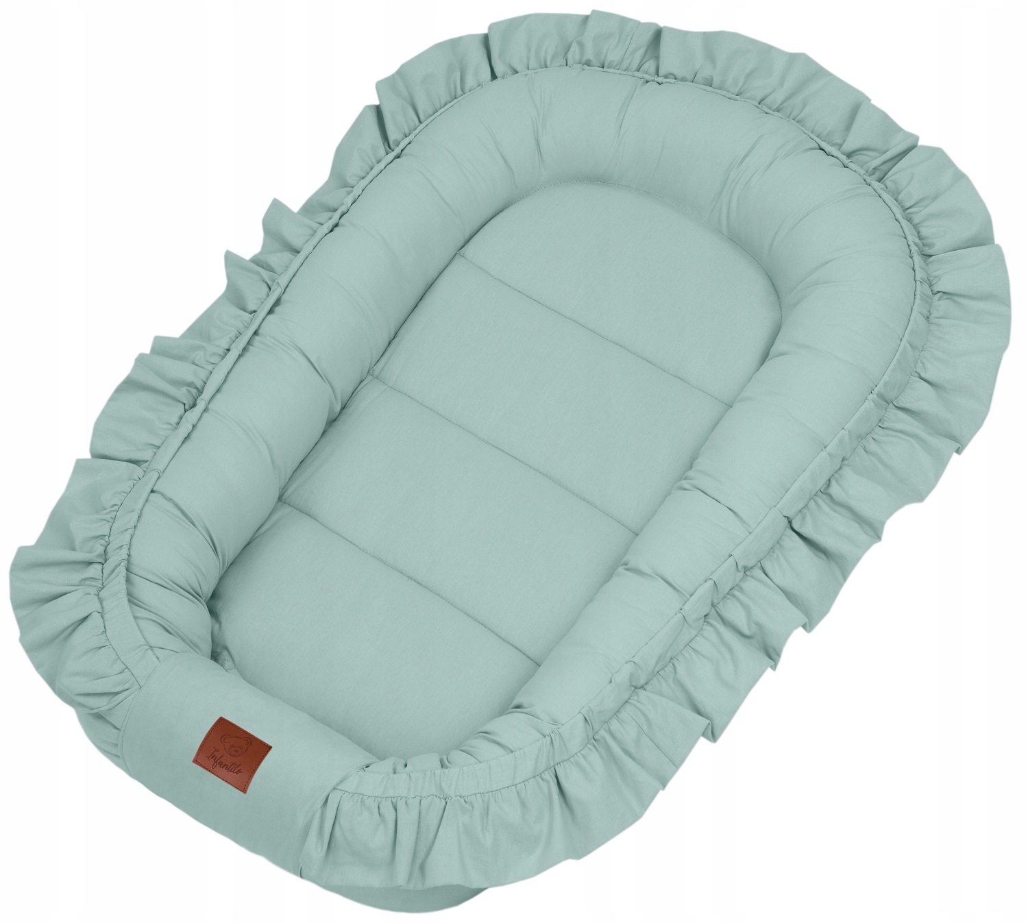 INFANTILO KOKON NIEMOWLĘCY BAWEŁNIANY Z FALBANKĄ