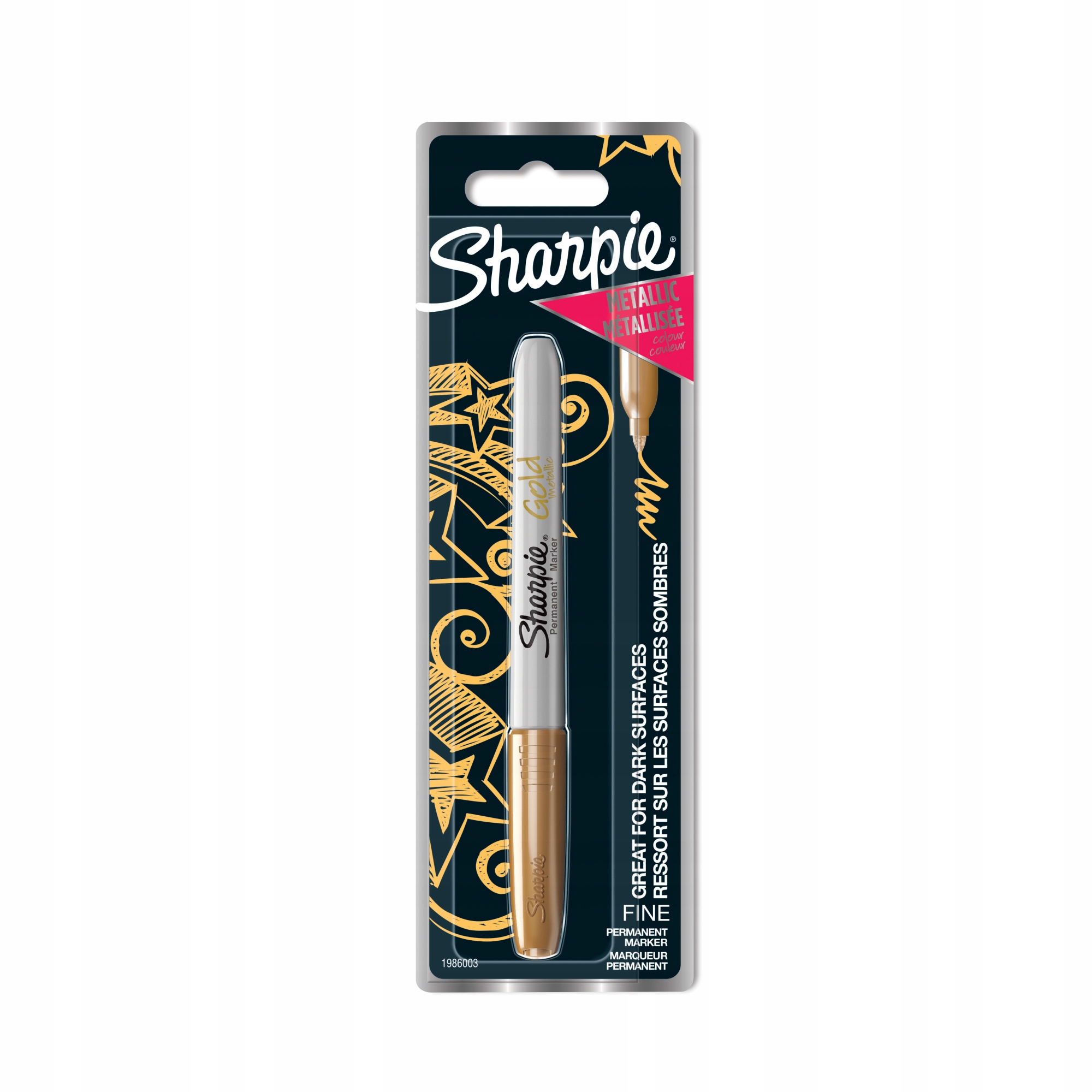

Marker permanentny Sharpie złoty metal, brokat