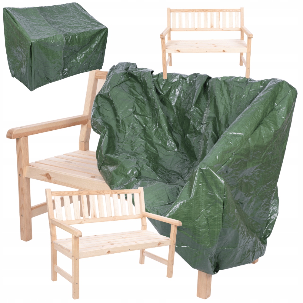 Drevená záhradná lavička s operadlom, dvojmiestna, Impregnat