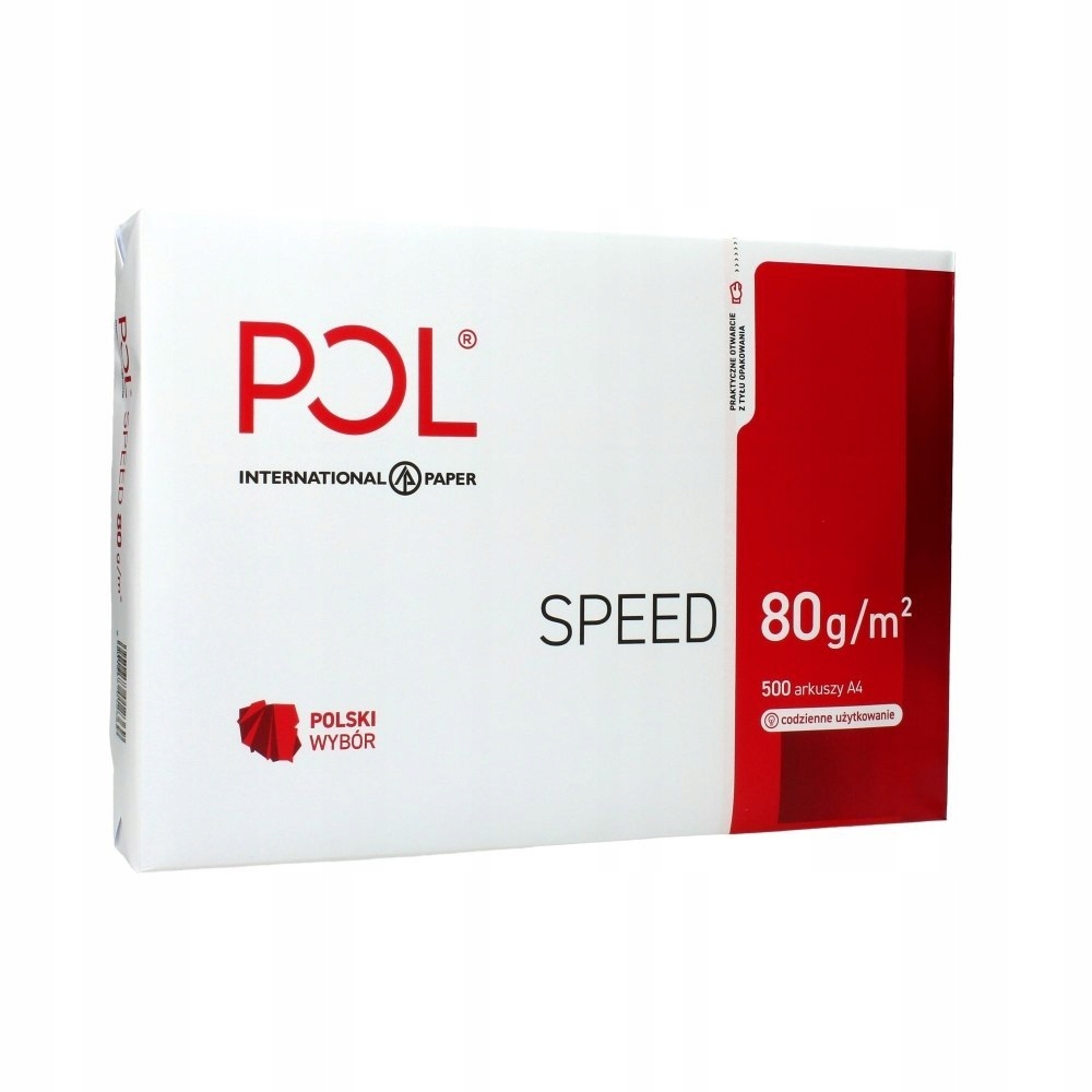 Papier ksero A4 Polspeed 80g karton 5ryz Białość 153CIE klasa C Marka POL