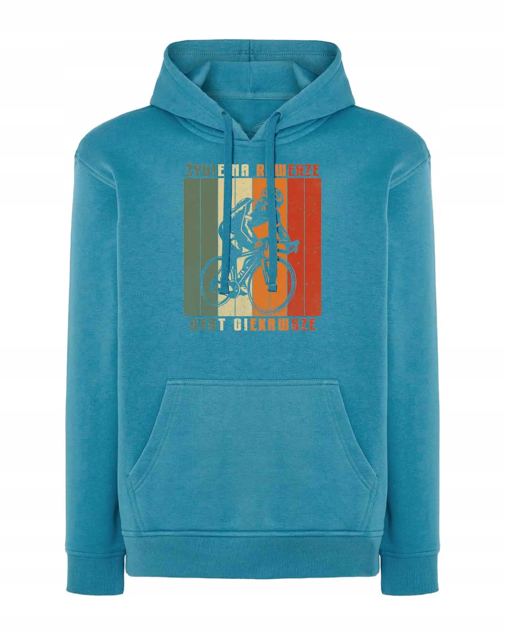 Mikina Život na kole je zajímavější Cyklistická mikina pro cyklistu Modrá XL