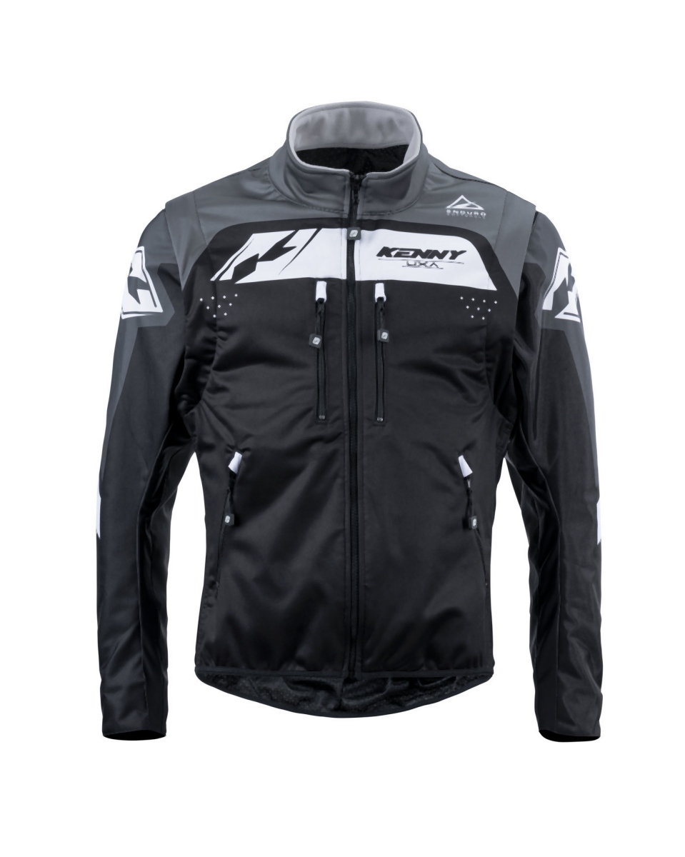 Kenny Racingová Bunda Softshell Adventure/enduro Čierna/sivá/biela XXL