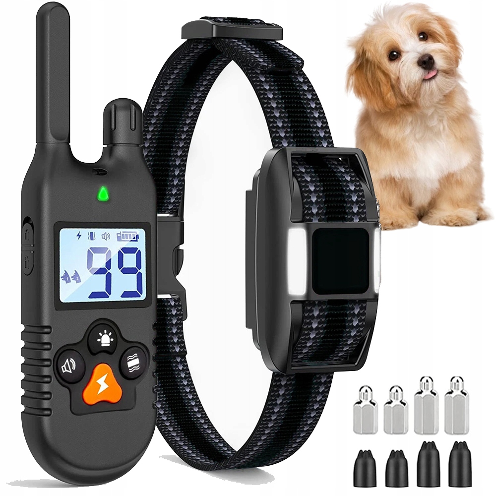 Levně Elektrický Výcvikový Obojek Pro Psa S Dálkovým Ovládáním, 3 Voděodolné Režimy