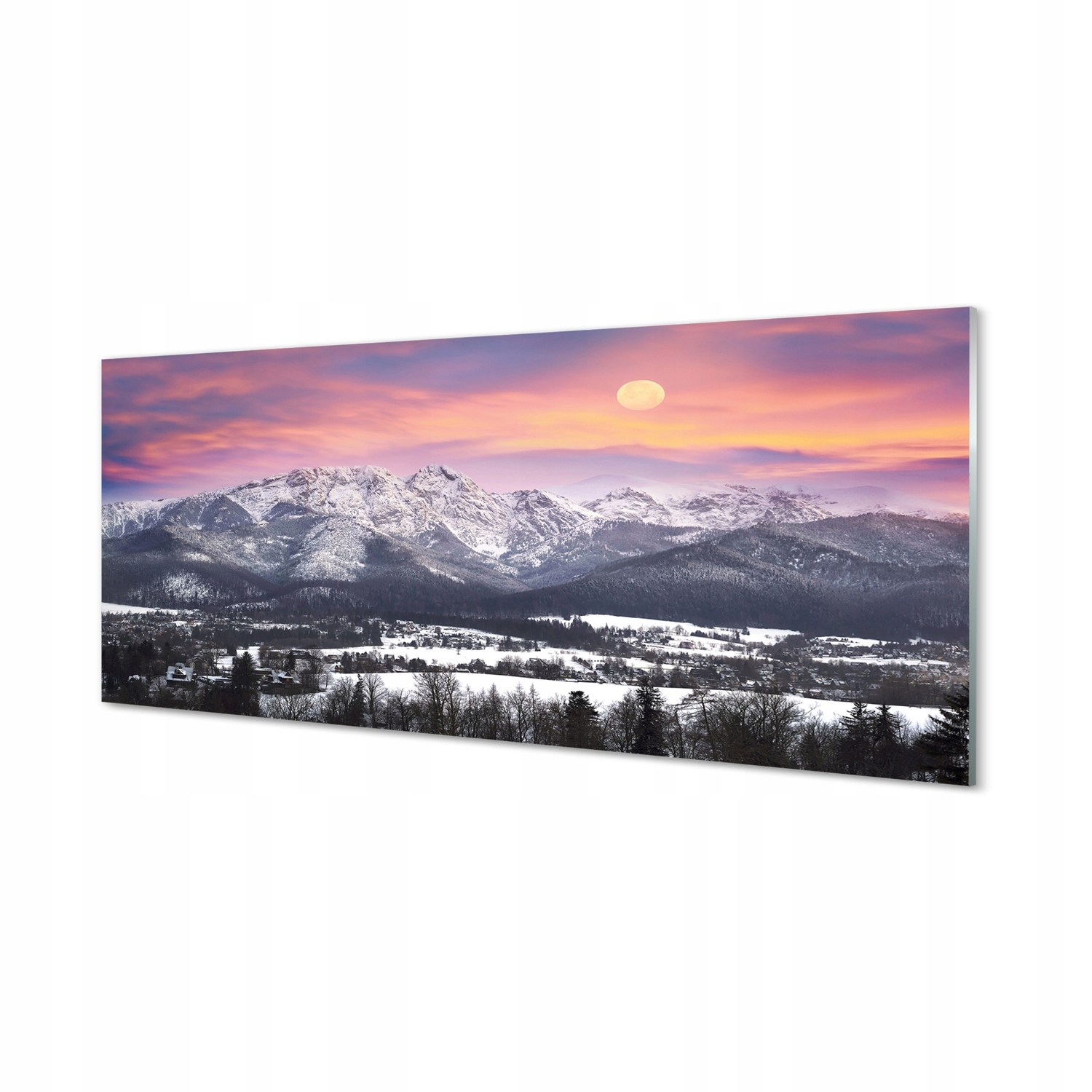 Nástěnný obraz plexisklo Hory zima sníh 125x50 cm