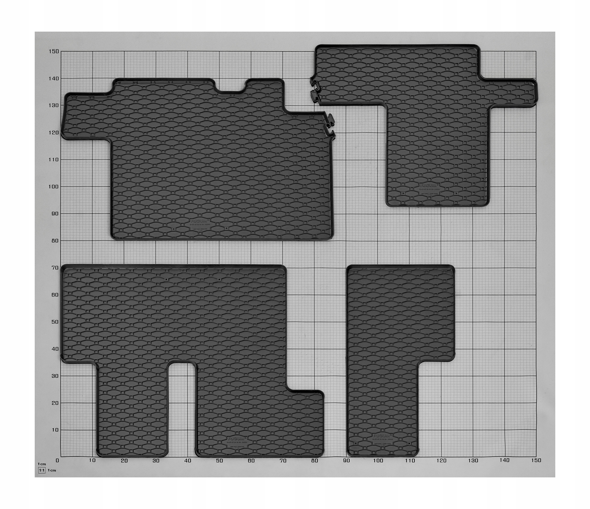 Dywaniki gumowe do HYUNDAI Staria od 2022 | 9 miejsc - idealnie dopasowane Materiał guma