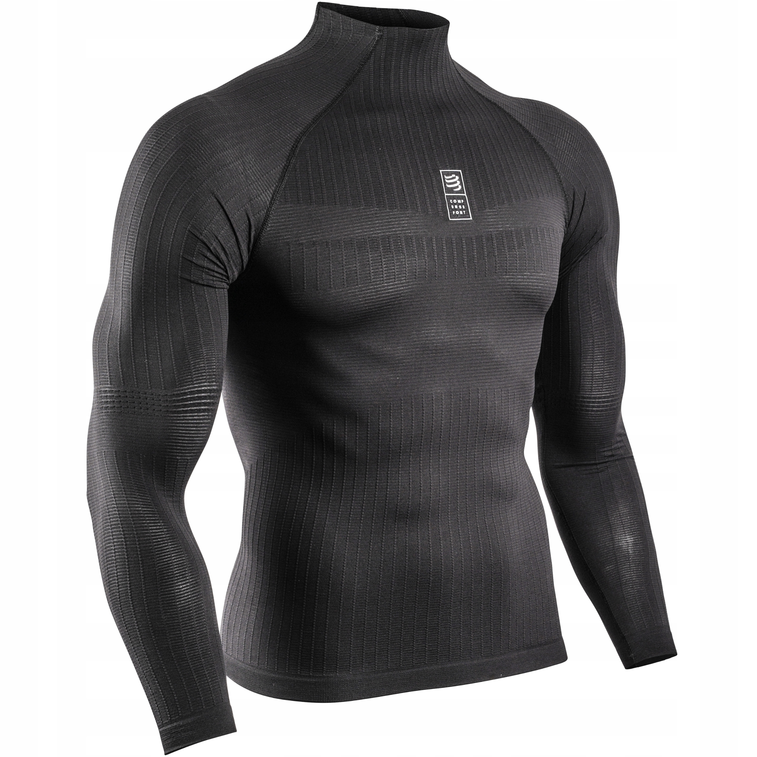 Koszulka Termoaktywna Unisex COMPRESSPORT3D Thermo 110 g Ls Czarna M/L