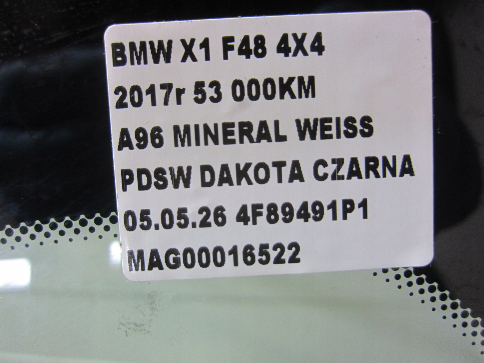 BMW X1 F48 front front window iron sensor rain 51317350595